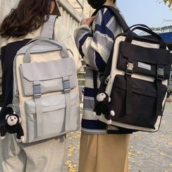 Gokk - Two-Tone Multi-Section Backpack Gokk - Two-Tone Multi-Section Backpack