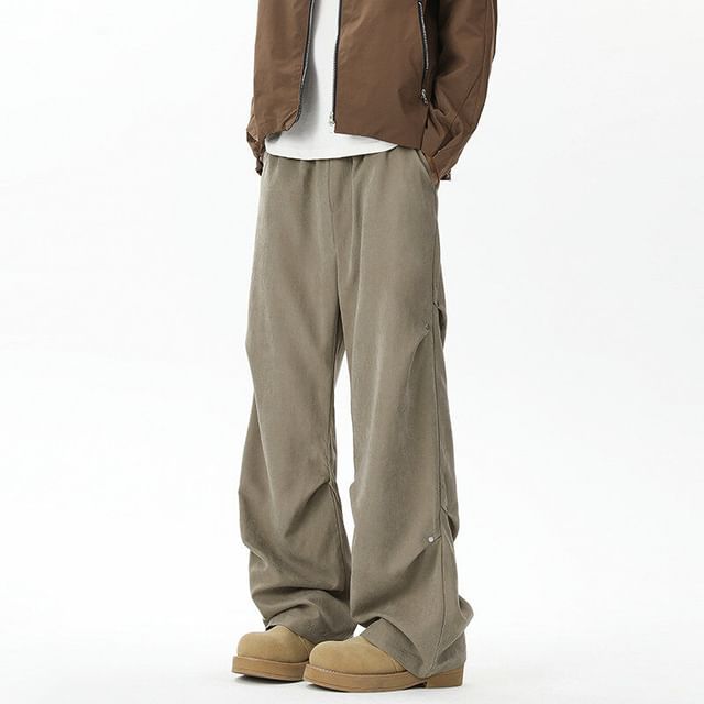 Kimeya-High Waist Plain Wide Leg Pants