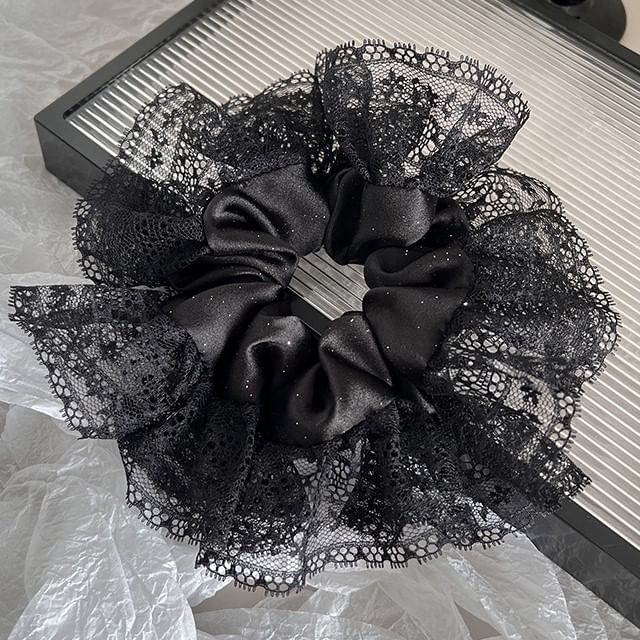 Sesori-Lace Panel Scrunchie