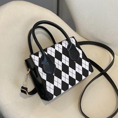 SUMME - Top Handle Argyle Crossbody Bag