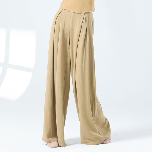 femmal-High Waist Plain Culottes