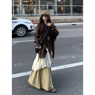 ever after Oversized Asymmetrical Knit Sweater / V-Neck Long Shirt Culottes Sale