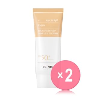 SCINIC - Enjoy Foundation-Skip Tone Up Sun Cream 2pcs Bundle Set