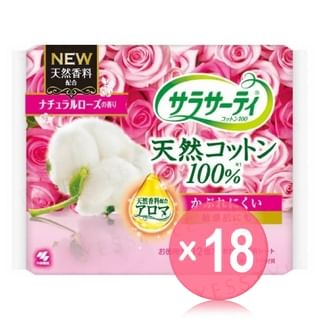 Kobayashi - Sarasati Cotton 100 Sanitary Pad Natural Rose 112 pcs (x18) (Bulk Box)