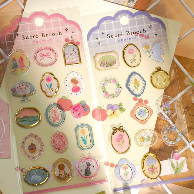OH-LEELY-Dessert PVC Sticker Various Designs Set