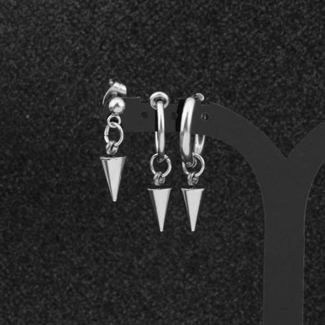 Juanitro-Stainless Steel Conical Dangle Earring various designs