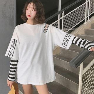 korean oversized long sleeve top