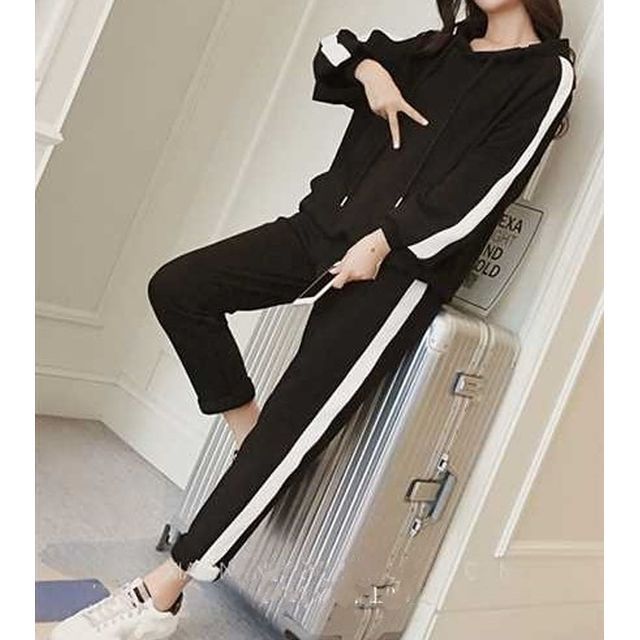 Everose-Set Two Tone Hoodie Sweatpants