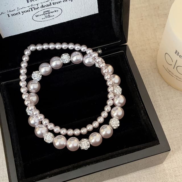 Panda Dama-Faux Pearl Beaded Bracelet