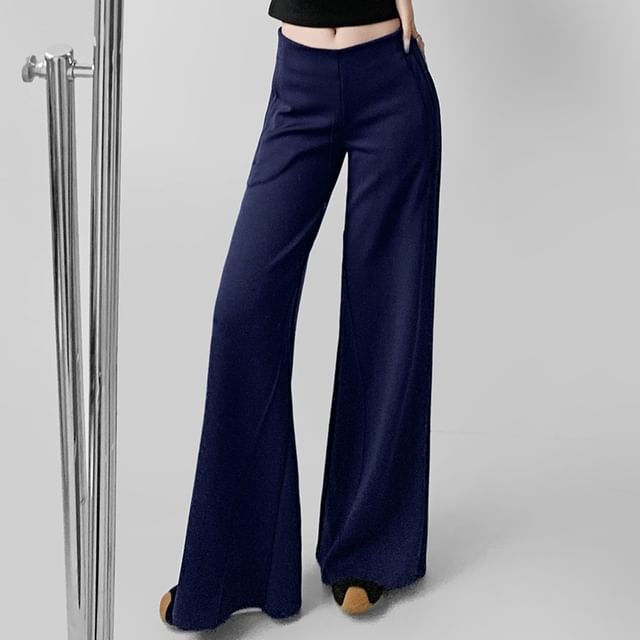 LIVIE-Mid Rise Plain Flared Sweatpants Various Designs