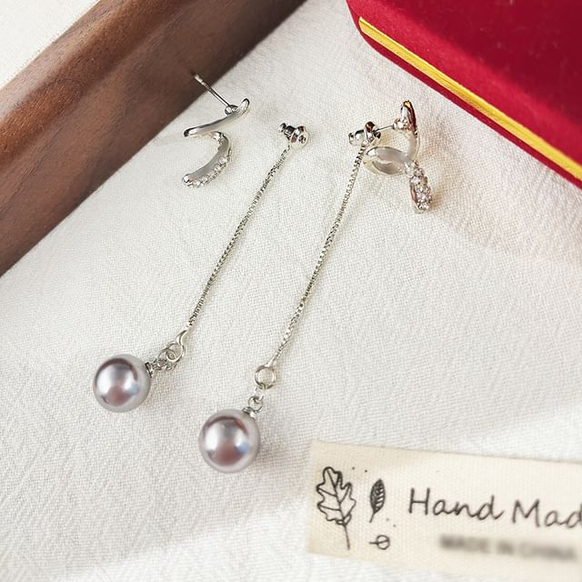 Poppin-Faux Pearl Alloy Dangle Earring