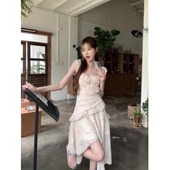 Tie-Front Pointelle Knit Cardigan
