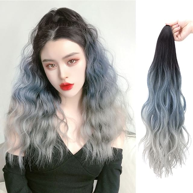 Jasmintinea-Curly Gradient Ponytail Wig