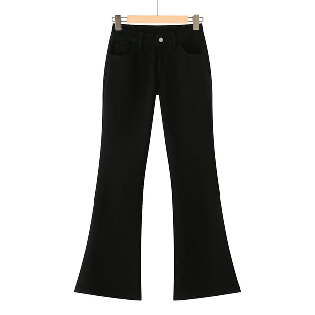 Asiris-Mid Waist Bootcut Jeans