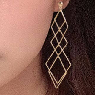 Joodii-Geometry Drop Earring Clip-On Earring