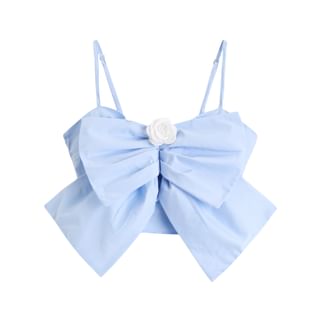 Goldilace - Bow Cropped Camisole Top | YesStyle