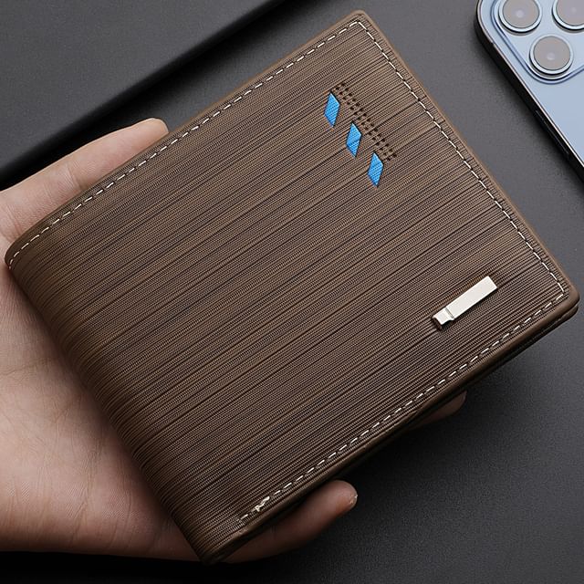 Wavecho-Faux Leather Wallet