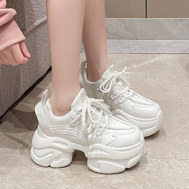 Sleeko-Lace-Up Platform Sneakers