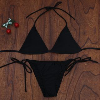 Hipper Set: Halter-Neck Bikini + Self-Tie Bottom Sale
