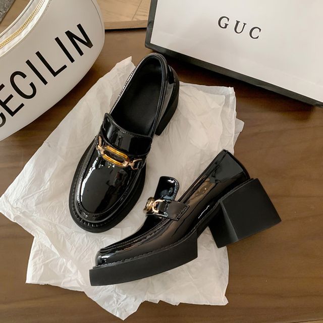 QQ Trend - Buckled Platform Chunky Heel Loafers | YesStyle