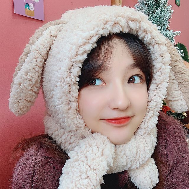 Yunikon - Couple Matching Rabbit Ear Hooded Scarf