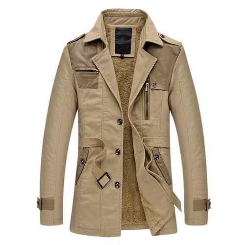 Trench coat with top fleece lining