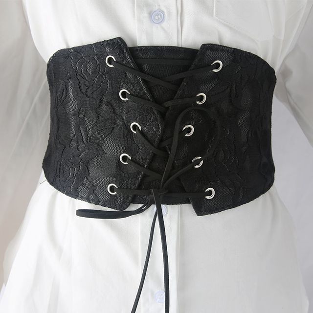 Rofuka-Lace Up Cincher Belt