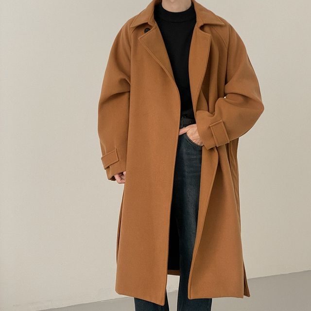 DAZO Studios-Tie-Waist Midi Coat