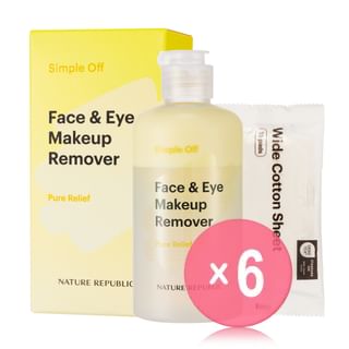 NATURE REPUBLIC - Simple Off Face & Eye Makeup Remover Pure Relief Special Set (x6) (Bulk Box)