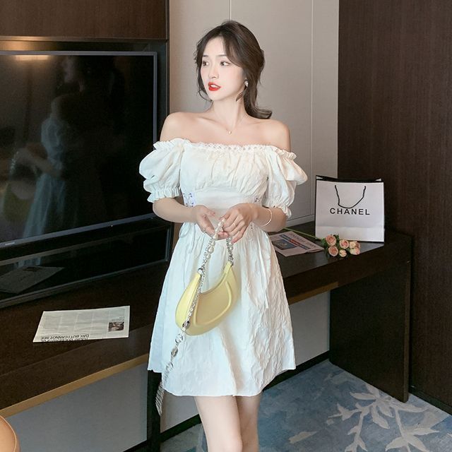 CFCL OFF SHOULDER SHORT SLEEVE DRESS PORTRAIT SHORT