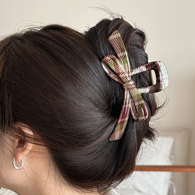 Sesori-Plaid Hair Claw