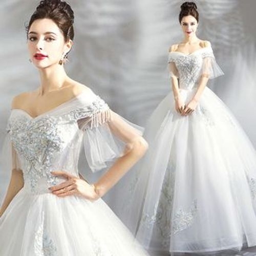 Angeo Bridal Girls Long Sleeve Embellished Ball Gown Dress