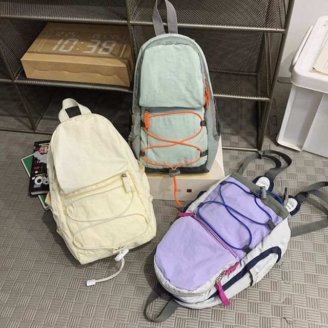 Basaran-Drawstring Nylon Backpack