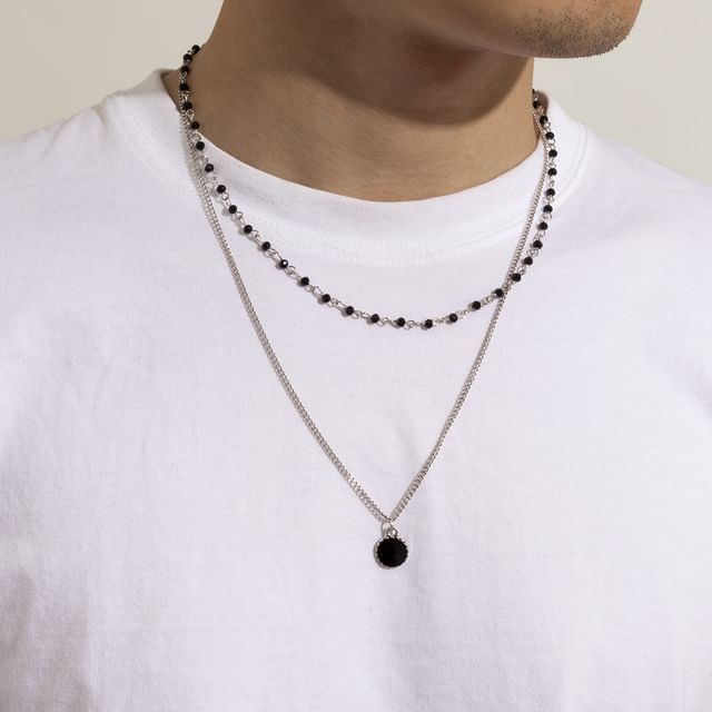 Gretlyn-Rhinestone Layered Necklace