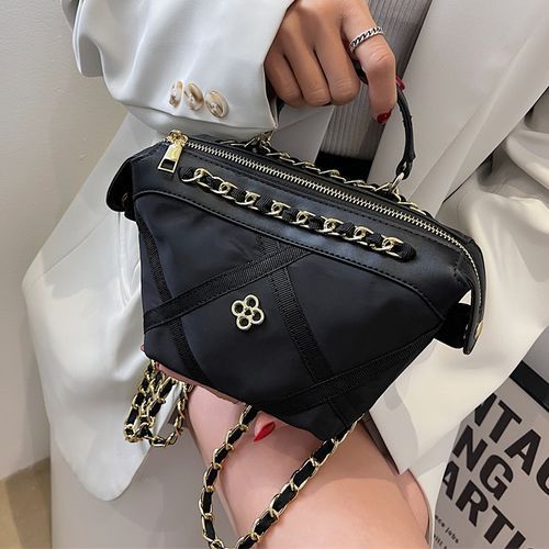 Montomery Chain Strap Nylon Crossbody Bag YesStyle