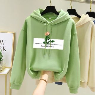 flower print hoodie