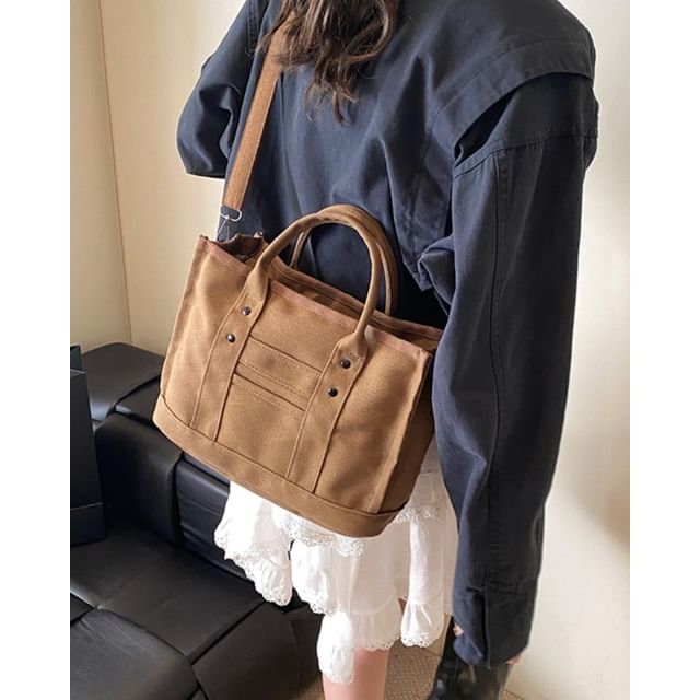 NewTown-Plain Canvas Tote Bag