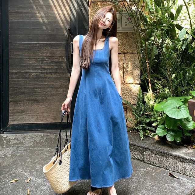chinese dress ladies Marine Layer Women's Denim Midi Dress - Blue main image 1