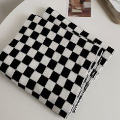 Charm n Style - Checkerboard Knit Scarf