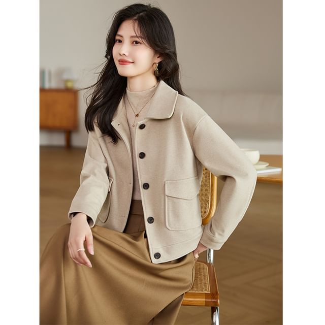 Jeonseon-Collared Button-Up Jacket