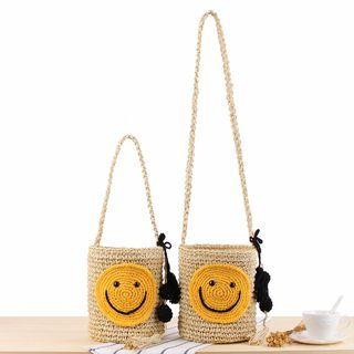 smiley face cross body bag