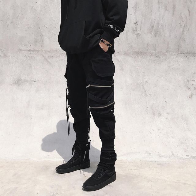 DuckleBeam-High-Waist Plain Cargo Skinny Pants