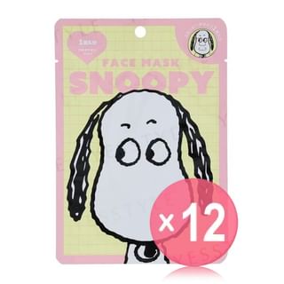 SHOBIDO - Snoopy Face Sheet Mask 2 Yellow (x12) (Bulk Box)