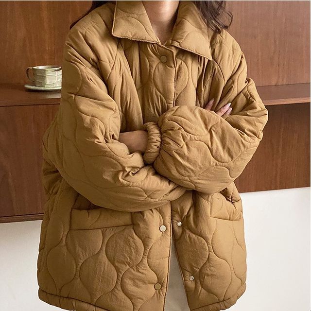 Sienne-Plain Quilted Zip Jacket