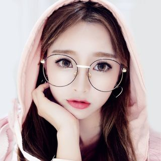 MOL Girl Oversized Round Glasses | YesStyle