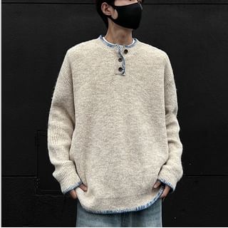 Koiyua-Henley Contrast Stitch Sweater
