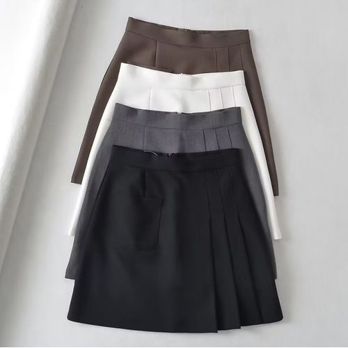 Pezzom - High Rise Mini Pleated Skirt