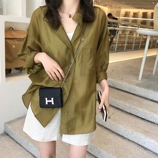 Shinsei-Long-Sleeve Plain Shirt