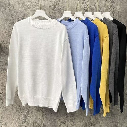 Crew Neck Plain Sweater