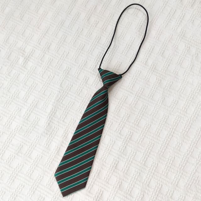 Prodigy-Striped Pre-Tied Necktie